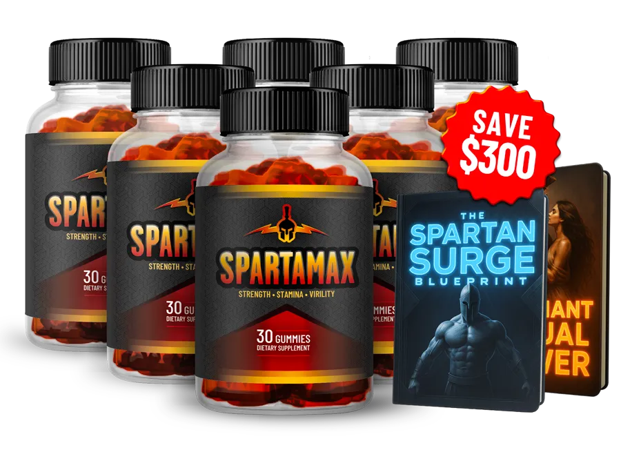 Spartamax Natural Male Vitality Gummies - 6 Bottle Package